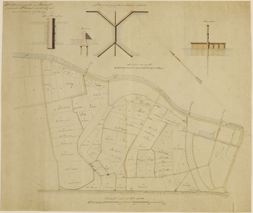 216063 Kadastraal uittreksel van de gemeente Lauwerecht, sectie A, eerste blad, het terrein tussen de Vecht / ...